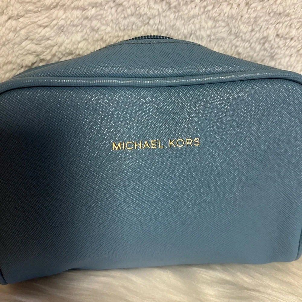 Michael Kors Blue Cosmetic Bag